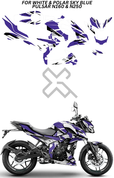 Craft Edition Full Body Sticker Compatible with Pulsar N160 & N250 | Made In Premium Gloss Vinyl With FPF(Fade Protection Film), Water Proof, Precut Sticker, Pack Of 1 Compatible with Both Side